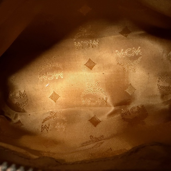 MCM Cognac Mini Bag with Gold Accents - Picture 9 of 13